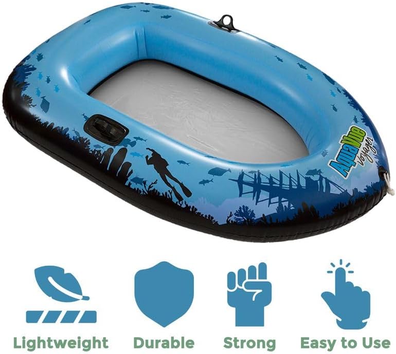Aquavue Clear Bottom Inflatable Raft with Viewing Window | Transparent-bottom float for underwater viewing, kids and adults