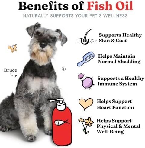 Fish Oil for Dogs, Healthy Skin & Coat Salmon Pollock Liquid Omega 3, 64 oz
