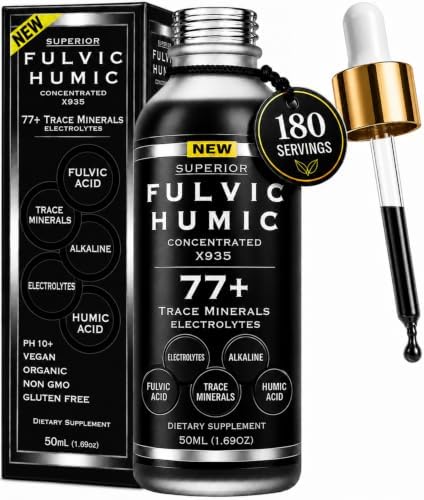 Fulvic Humic Mineral Blend Drops – 77+ Trace Minerals & Electrolytes