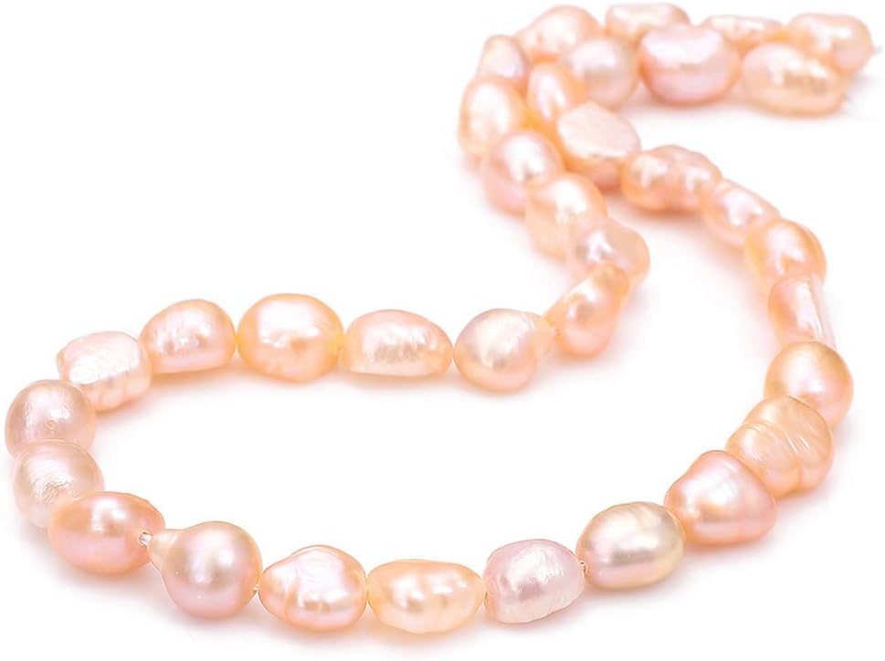 BEADIA Natural Pearl Beads Side Hole 7-8mm Purple Freshwater Cultured Loose Gemstone Beads for DIY Jewelry Making 13.8''/Strand