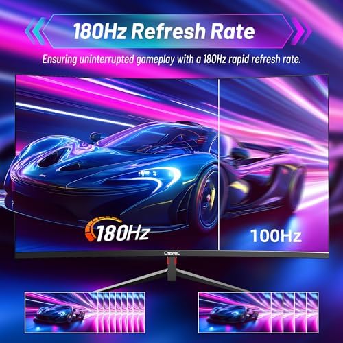 34 Inch Ultrawide Curved Gaming Monitor - WQHD 3440x1440p, 165Hz, 120% sRGB, FreeSync, VESA Mountable (DP&HDMI Cable Incl.) - Immersive PC Monitor for Gamers & Professionals, Black