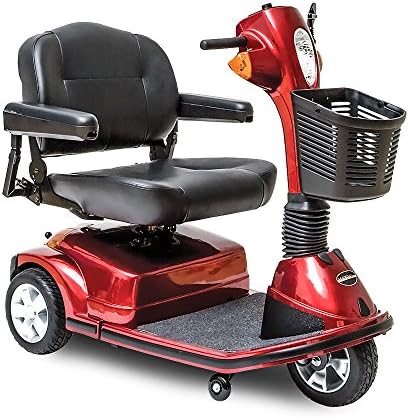 Pride Maxima 3-Wheel Mobility Scooter Red w/ power elevating seat