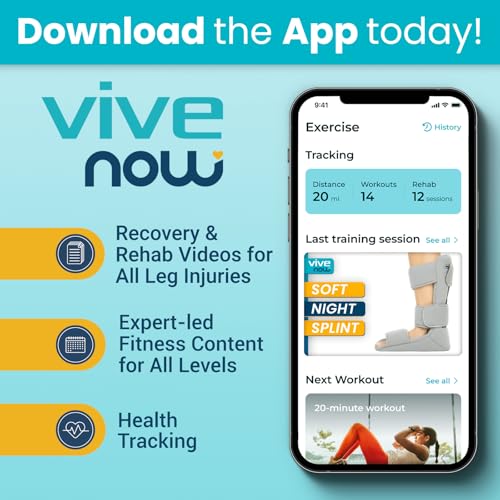 Vive Plantar Fasciitis Night Splint Plus Trigger Point Stretch Wedges | Soft Leg Brace Support, Orthopedic Sleeping Immobilizer Stretch Boot (Large: Men's: 8.5-11, Women's: 10-12)
