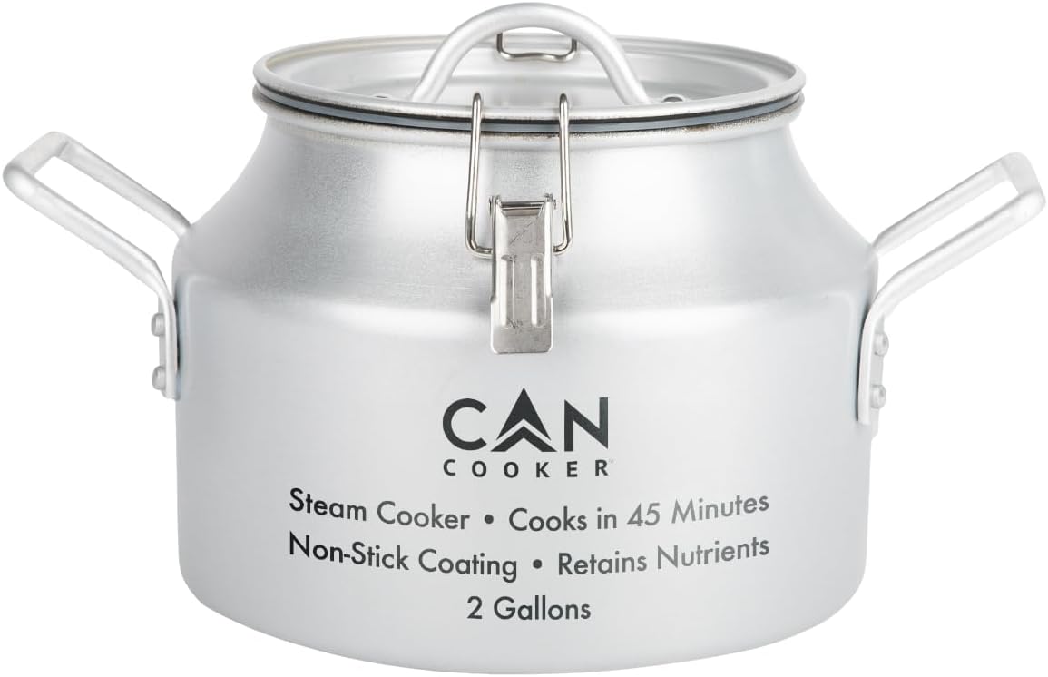 CanCooker Junior Convection Steam Cooker | 2 Gallon | Feeds Up to 10 People | Includes Lid Travel Bag & Recipe Book | Non Stick Coating