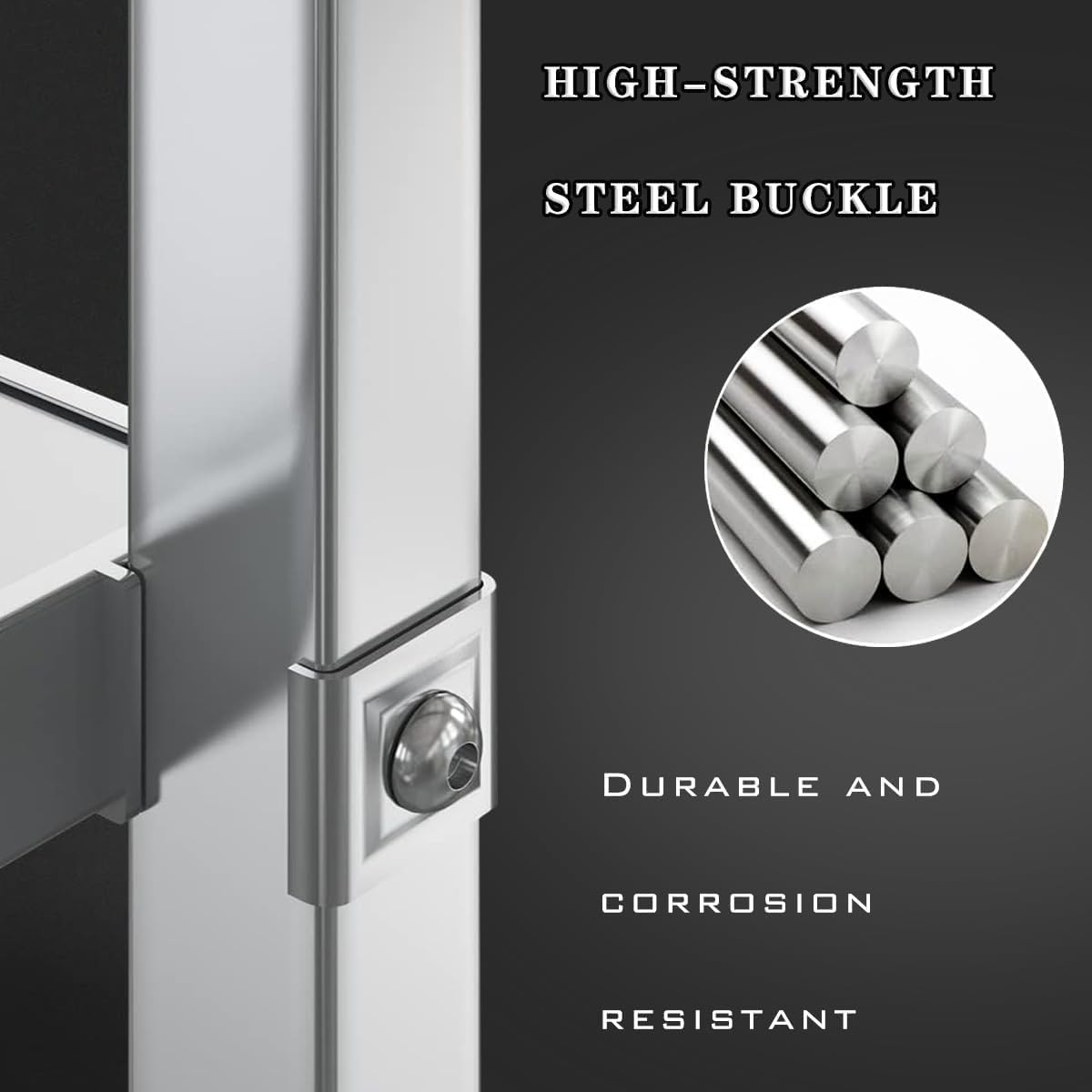 tonchean Extra Large 3 Tier Stainless Steel Cart 37.4 x 19.7 x 37.4 Inch