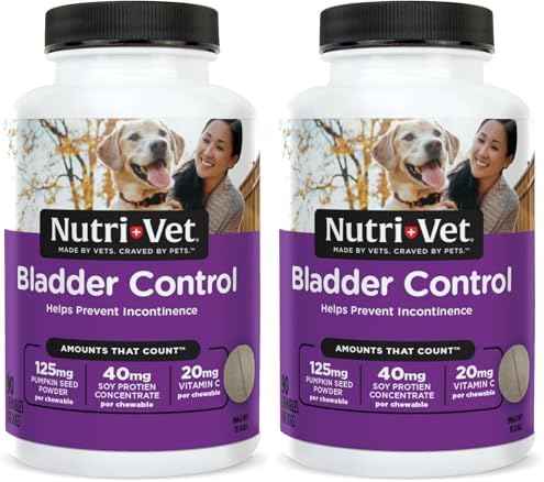 Nutri-Vet Bladder Control for Dogs, Dog Urinary Health Support, 90 Tablets | Dog Cranberry Supplement, Urinary Tract Support, Immune Support, Dog Bladder Health, Tablet Formula, Daily Wellness