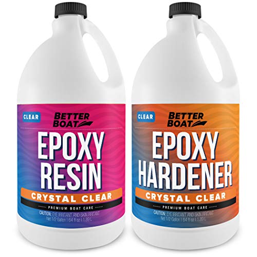 Epoxy Resin Crystal Clear 1 Gallon Kit, 2 Part High Gloss UV Resistant