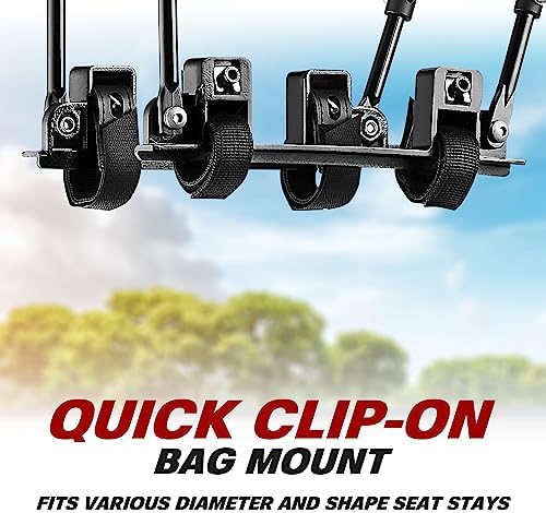 Ibera Bike Rack - Bicycle Touring Carrier Plus+ for Disc Brake/Non-Disc Brake Mount, Fat Tire Bikes, Frame-Mounted for Heavier Top & Side Loads, Height Adjustable for 26"-29" Frames