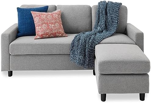 Best Choice Products Upholstered Sectional Sofa for Home, Apartment, Dorm, Bonus Room, Compact Spaces w/Chaise Lounge, 3-Seat, L-Shape Design