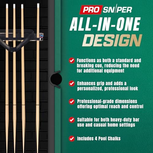 Prosniper Premium Pool Sticks Set of 4 | 58-Inch