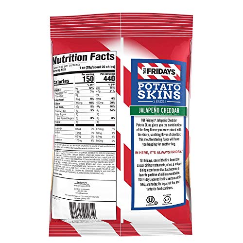 Tgi Friday, Potato Skins Jalapeno Cheddar, Count 6 (3 oz) - Snacks / Grab Varieties & Flavors