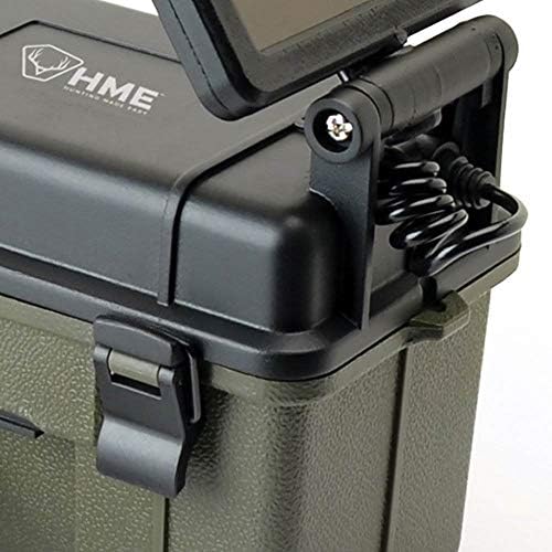 HME Trail Camera 12V/Solar Auxiliary Power Pack Durable Weather-Resistant Housing Easy Installation & Versatile Compatibility, Black | Weather-resistant housing, Easy installation