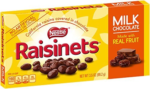 Nestle Raisinets Milk Chocolate Candy 3.5 Ounce Box ( Pack of 3 )