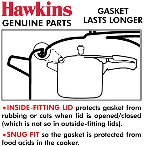 Hawkins E20-09 Rubber Gasket for Big Boy Pressure Cooker, Black, Standard