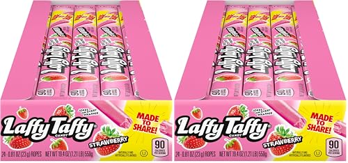 Laffy Taffy Rope Candy, Banana Flavor, 0.81 Ounce Ropes (Pack of 24)