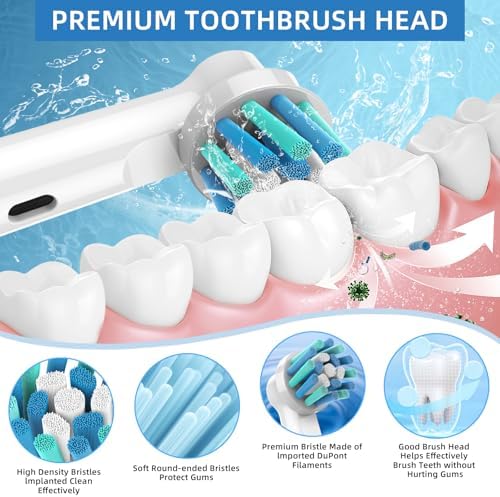 Electric Toothbrush Replacement Heads 16 Pack/Compatible Oral B Braun Replacement Brush Heads/Compatible Oral B Replacement Brush Heads