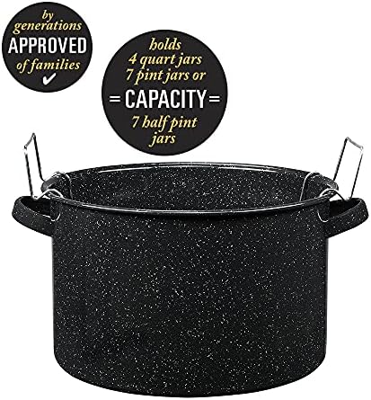 Granite Ware Covered Preserving Canner with Rack, 12-Quart