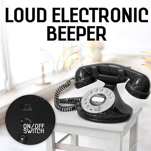 Opis FunkyFon Cable: A Vintage Landline Telephone, The Retro Phone Green for Home, and Old Fashioned Telephones in red