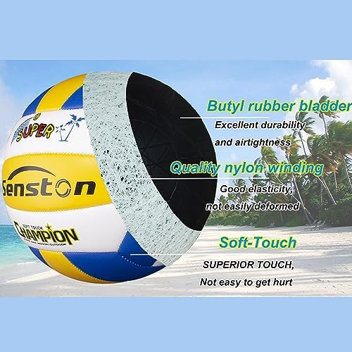 Senston Volleyball Official Size 5 Soft Waterproof for Indoor Outdoor Beach