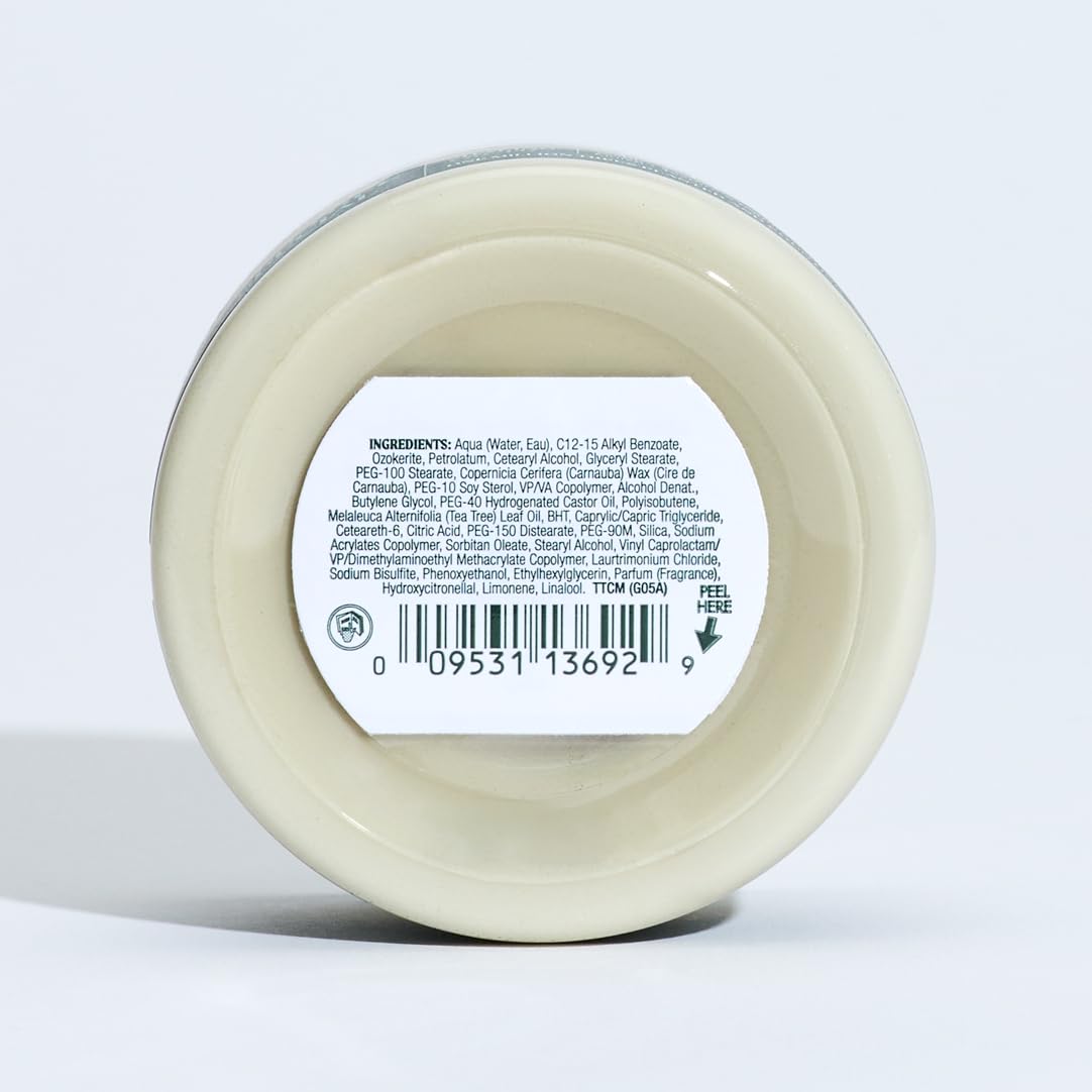 Tea Tree Shaping Cream, Hair Styling Cream, Long-Lasting Hold, Matte Finish, For All Hair Types