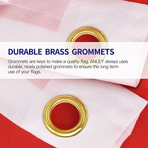 ANLEY Fly Breeze American National Flag 4x6 Foot Polyester - Vivid Color and Fade proof - Canvas Header and Brass Grommets - Banner Flags 4 X 6 Ft