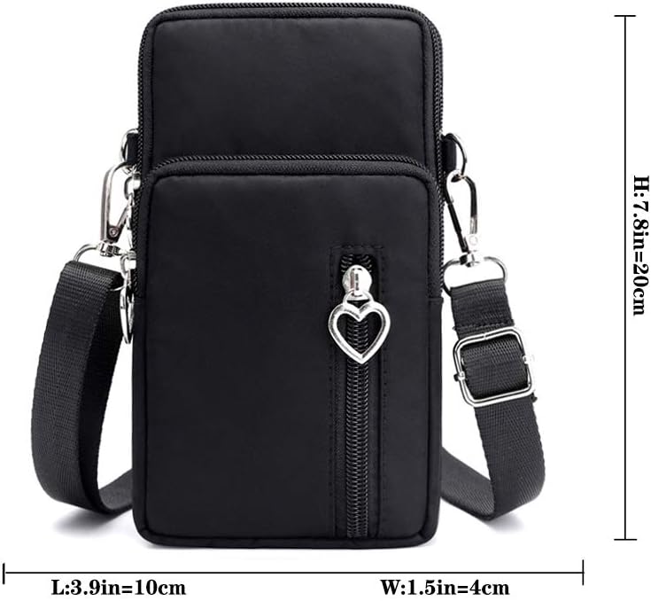 MINTEGRA Crossbody Phone Purse Nylon Shoulder Pouch Walking Wallet Wristlet Sport Armband