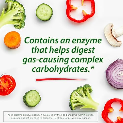 Beano Digestive Enzyme, Helps Prevent Gas & Bloating, 100 Tablets