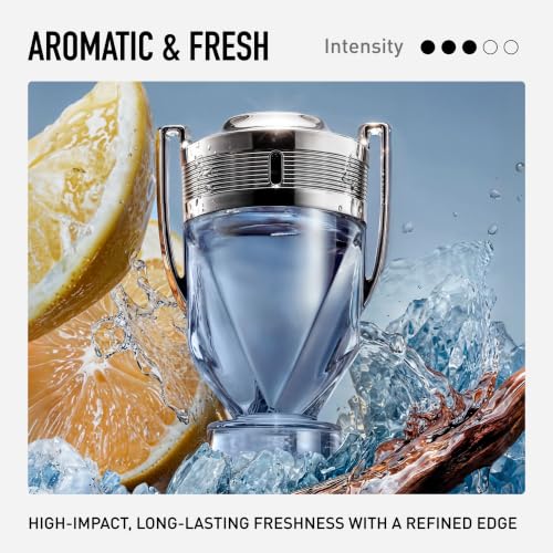 Rabanne Invictus Eau de Toilette - Long Lasting Woody Aquatic Cologne for Men with Marine, Grapefruit & Guaiac Wood - Trophy Bottle French Fragrance Spray from Paris