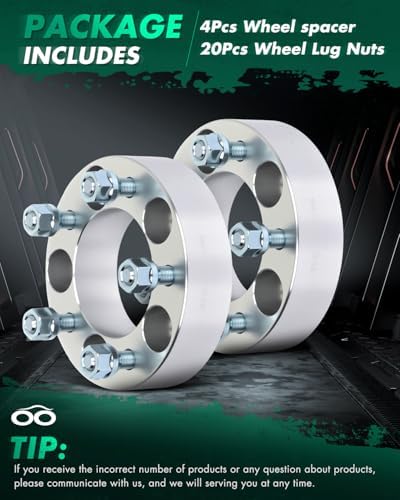 SCITOO 1.5" Wheel Spacers 5x4.5 Fit for NISSAN for Pathfinder 4Pcs Silver