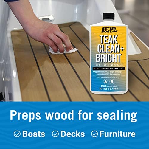 Teak Cleaner and Brightener for Wood, Teak Oil or Sealer for Boats, Indoor