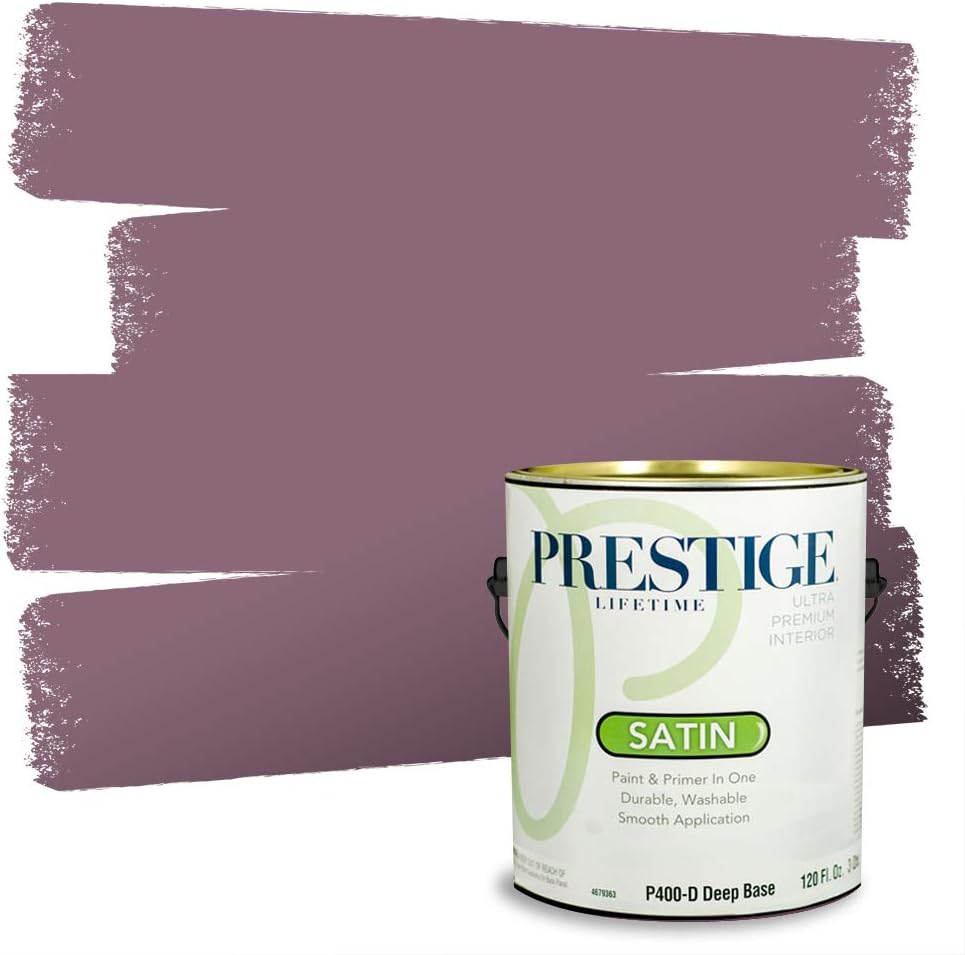 PRESTIGE Paints Exterior Paint and Primer In One, 1-Gallon, Satin, Comparable Match of Sherwin Williams* Ash Violet*