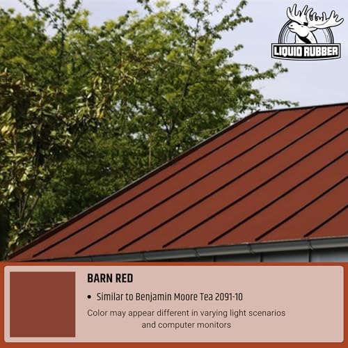Liquid Rubber Color Roof Sealant - Flat & Metal, White, 1 Gallon | Elastomeric Roof Coating - Waterproof, UV-Stable & Flexible - Compatible with Low-Slope Roofs, Resists Cracking & Chipping