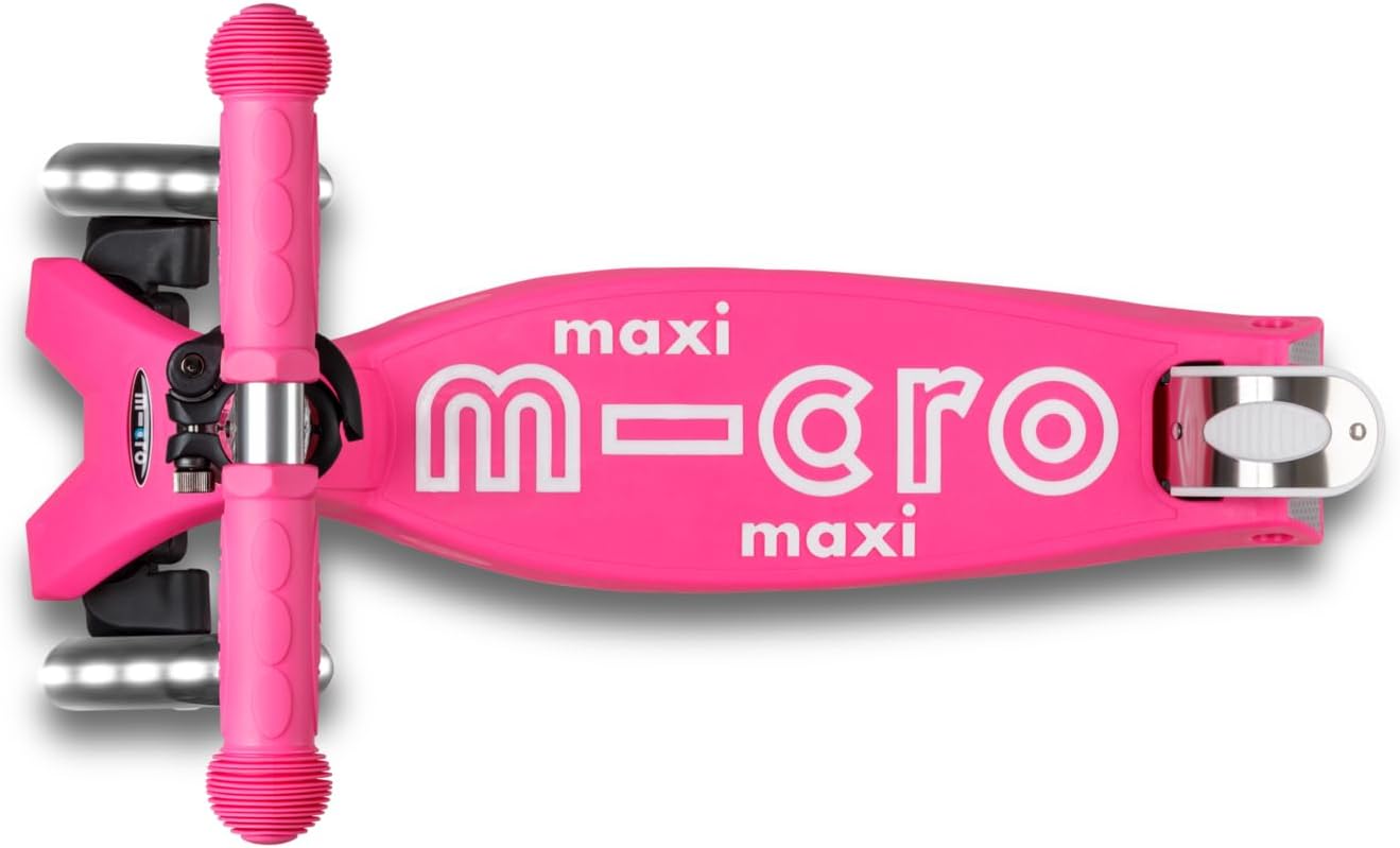 Micro Kickboard | Maxi Foldable LED Kids Scooter for Ages 5-12 | Children