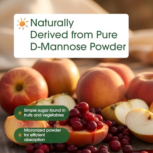 NatureBell D-Mannose Powder - 12oz - High Potency 2g Per Scoop - Fast Acting Support for Healthy Urinary Function & Bladder Wellness* - Pure