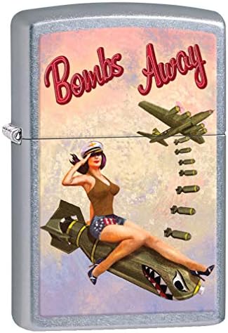 Zippo Lighter: Bombs Away, Pin-up Girl - Street Chrome 80778