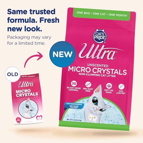Ultra by Cat's Pride Micro Crystals Litter with 30-Day Odor Control, 5lbs