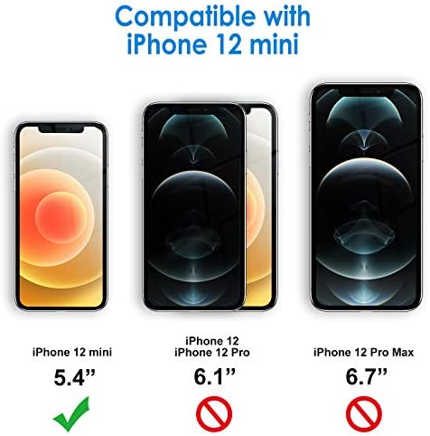 JETech Screen Protector for iPhone 12 mini, 3-Pack | HD Clear, Face ID Compatible, Anti-Scratch Glass