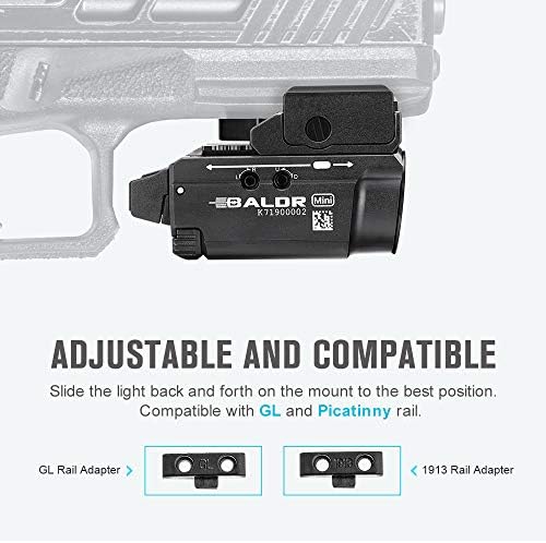 OLIGHT Baldr Mini 600 Lumens Compact Weaponlight with Green Beam