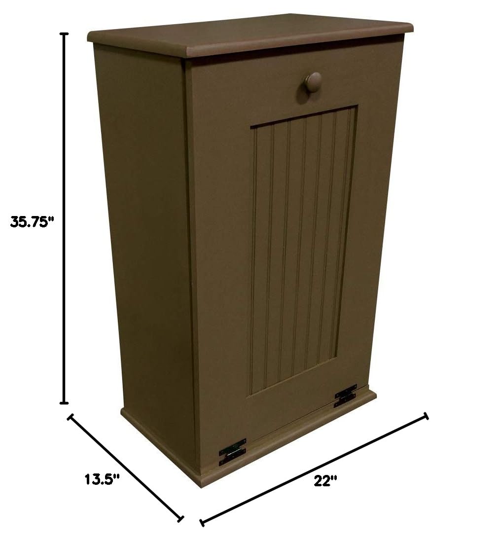 Sawdust City Tilt-Out Wooden Trash Bin Holder (Old - Black)