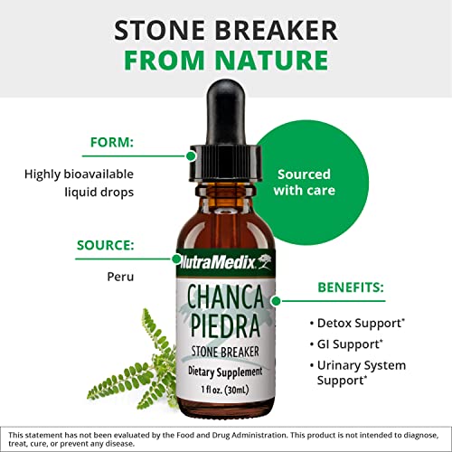 NutraMedix Chanca Piedra Stone Breaker Drops - Liquid Supplement for Kidney and Liver Health, Gallbladder Support & Urinary System Support (1oz / 30ml)