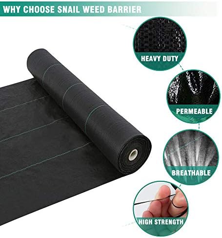 6FTx300FT Weed Barrier Landscape Fabric Heavy Duty 5oz Pro Ground Cover Mat
