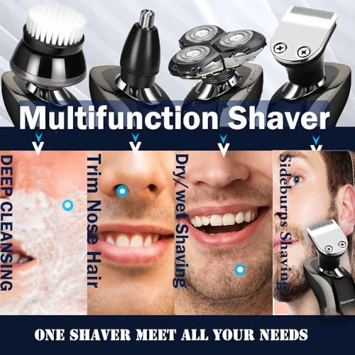 Kurener Electric Razor for Men 1250Series Washable, Powerful Motor