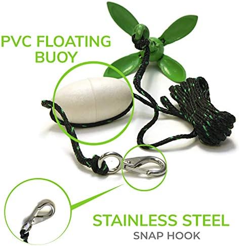 Kayak Anchor Kit - 3.5 lb, Green - Folding Grapnel Anchor with 25 ft Rope | Gradient Fitness boat anchor kit for paddle boards, SUPs, canoes, jet ski
