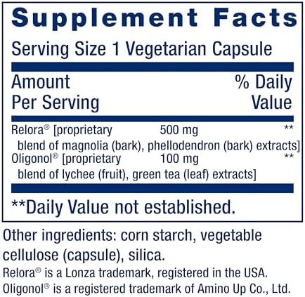 Life Extension Cortisol-Stress Balance, 30 Capsules | Relora Magnolia Bark, Green Tea & Lychee, Manage Stress & Healthy Cortisol Levels, Gluten-Free