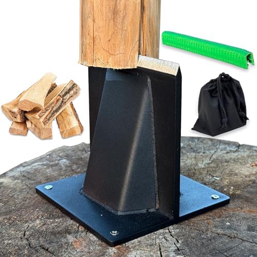 Manual Wood Splitter Wedge, Small Portable Kindling Splitters for Firewood | Quench steel kindling splitter with sharp wedge design