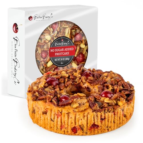 Beatrice Bakery Co. No Sugar Added Fruit Cake, Grandma's Baked Fresh Delicious Dessert Fruit Cake with No Added Sugar, Est. 1917 (24 oz Box)