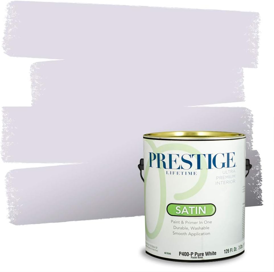 PRESTIGE Paints Exterior Paint and Primer In One, 1-Gallon, Satin, Comparable Match of Sherwin Williams* Ash Violet*