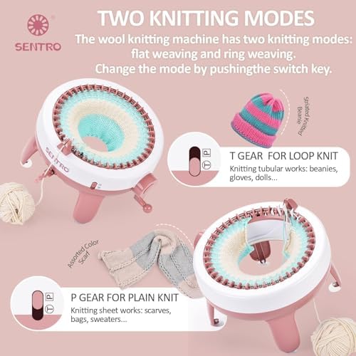 SENTRO 40 Needles Knitting Machine, All-in-One Knitting Loom Machine