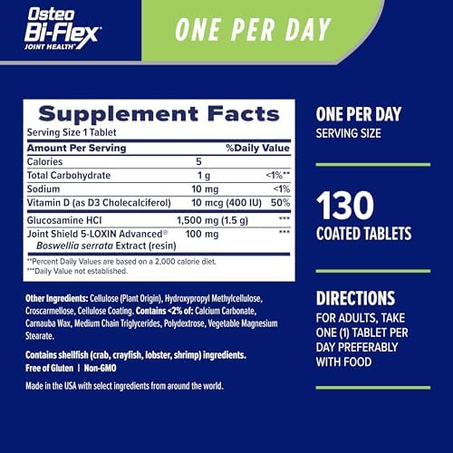 Osteo Bi-Flex One Per Day Vitamin D Supplement, 30 Coated Tablets | Improve Joint Function, Support Bone and Immune Health