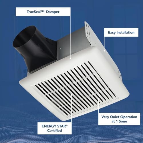 Broan-NuTone Bathroom Exhaust Fan, Easy Install, Powerful 110 CFM, Quiet 1.0 Sones, Energy Star
